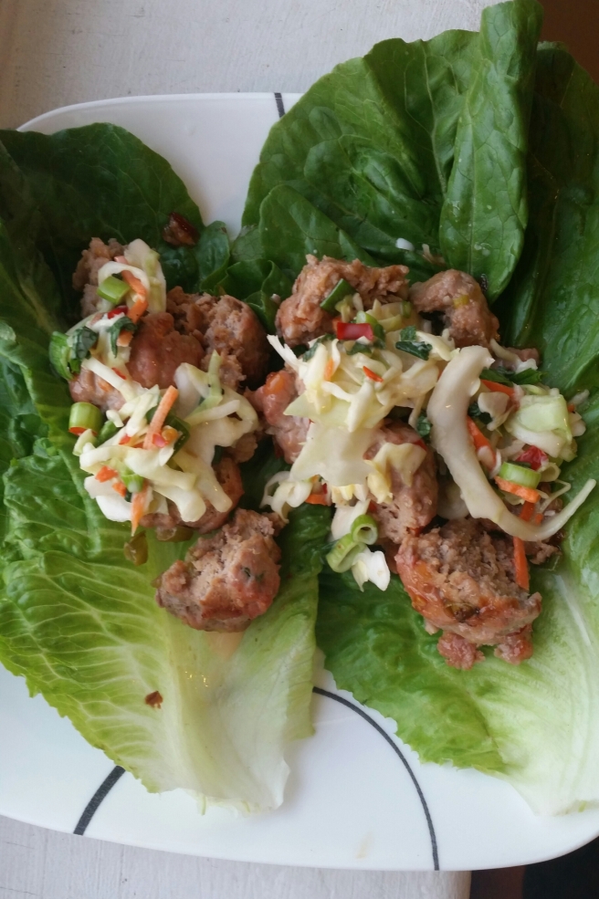 Thai Meatball Lettuce Wraps